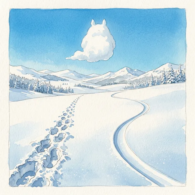 Footprints in the snow